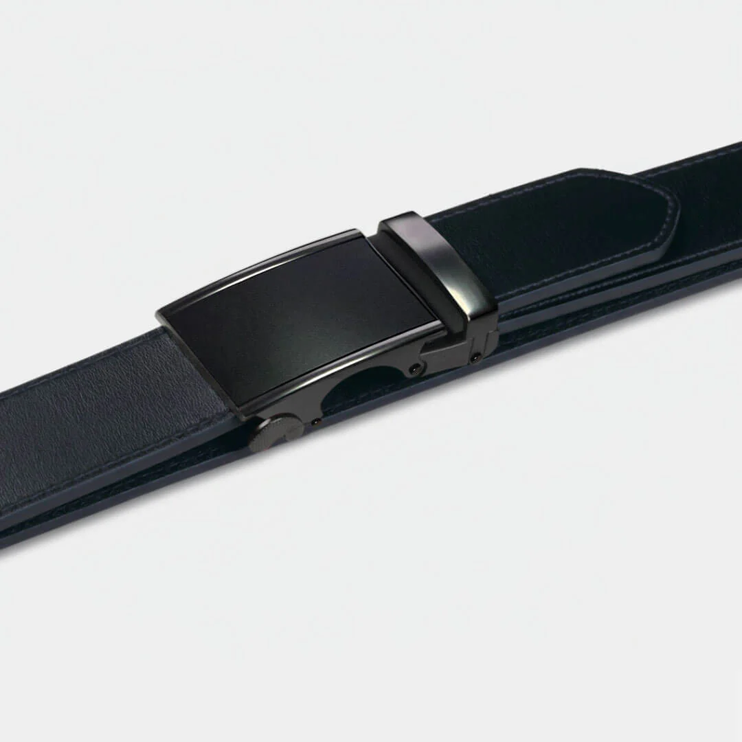 Black/Gunmetal Heritage | Genuine Leather Belt - Image 2