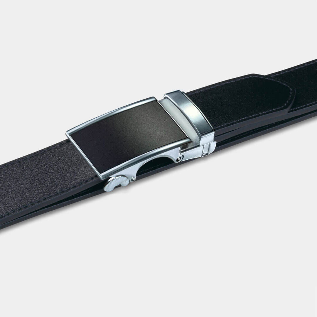 Black/Silver Heritage | Genuine Leather Belt - Image 2