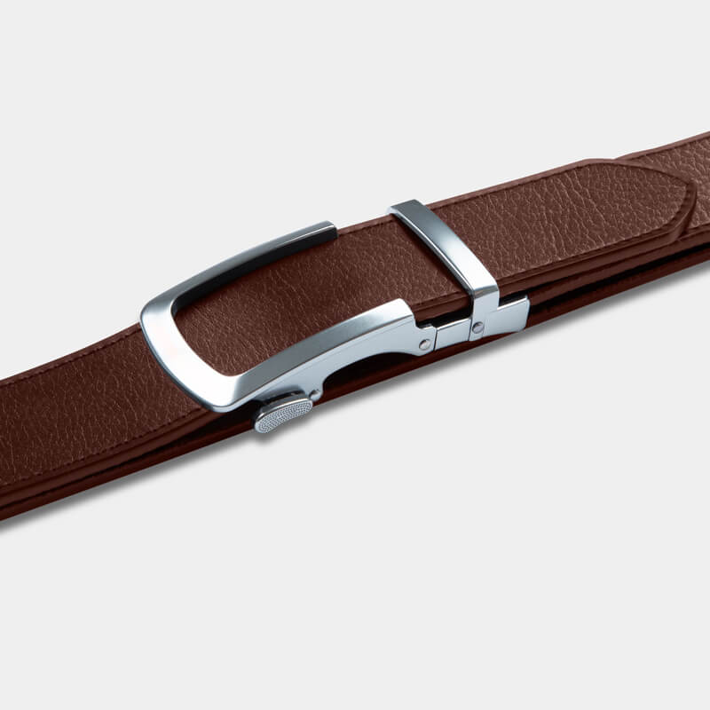 Matte Silver | Full Grain Leather Belt - Image 4