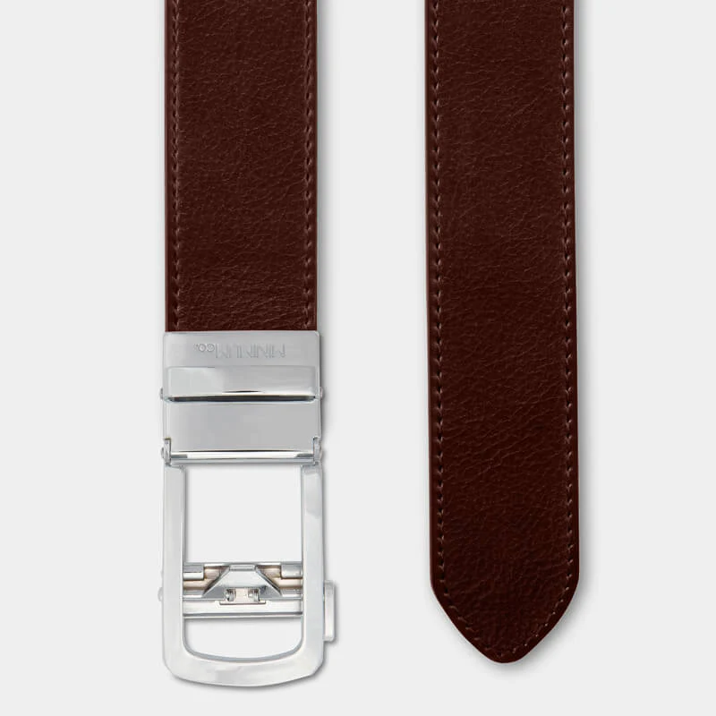 Silver | Full Grain Leather Belt - Image 3