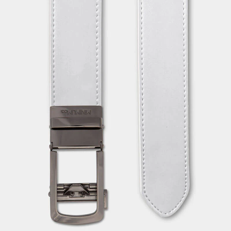 White Genuine Leather Belt