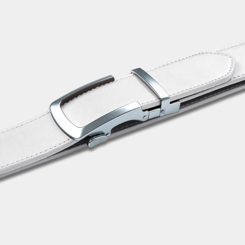 White Genuine Leather Belt - Image 10